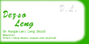 dezso leng business card